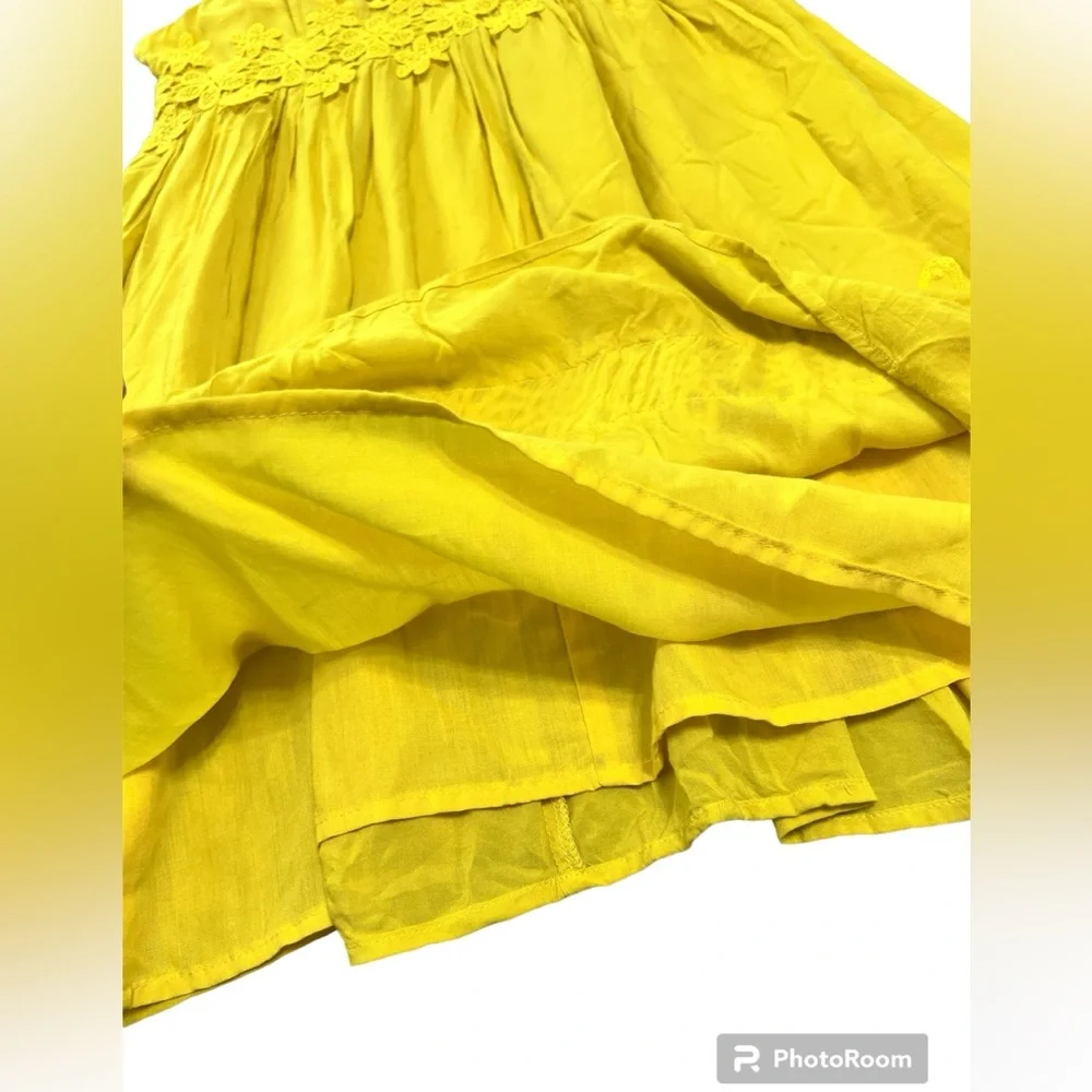Topshop yellow appliqué